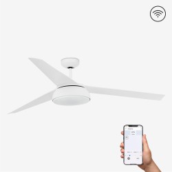 Ventilador de techo blanco con motor DC SMART VULCANO LED 33549WP - FARO ILUMINACION