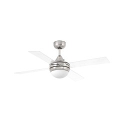 Ventilador de techo niquel mate/transparente MINI ICARIA 33696 - FARO ILUMINACION