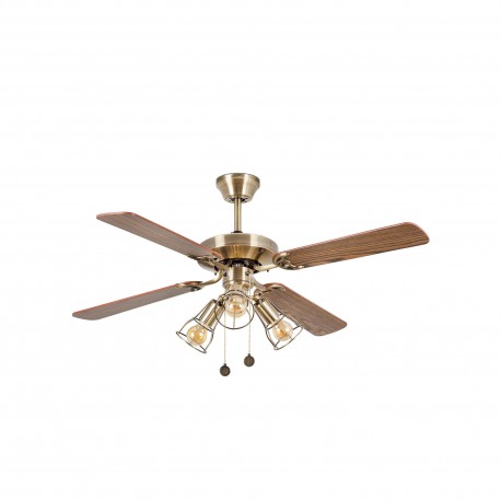 Ventilador de techo oro viejo YAKARTA LED 33711-11 - FARO ILUMINACION