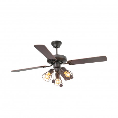 Ventilador de techo marron YAKARTA LED 33713-13 - FARO ILUMINACION