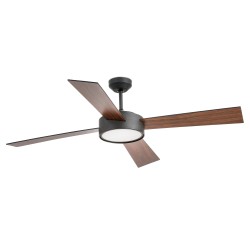 Ventilador de techo negro con motor DC HYDRA LED 33725 - FARO ILUMINACION
