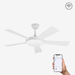 Ventilador de techo blanco con motor DC SMART SAONA LED 33803WP - FARO ILUMINACION
