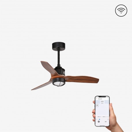 Ventilador de techo negro/madera 81cm SMART JUST FAN LED 33425WP-10 - FARO ILUMINACION