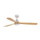 Ventilador de techo niquel mate/pino con motor DC LANTAU-G LED 33560DC - FARO ILUMINACION