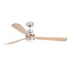 Ventilador de techo niquel mate/pino con motor DC LANTAU-G LED 33505DC - FARO ILUMINACION