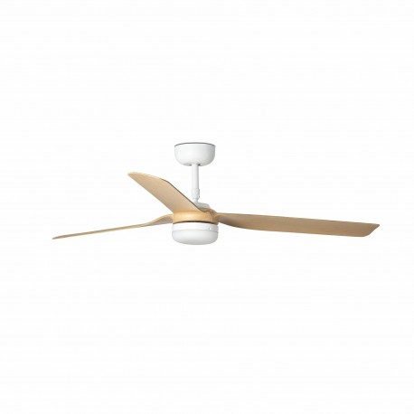 Ventilador de techo blanco/madera clara con motor DC PUNT LED 33816-20 - FARO ILUMINACION