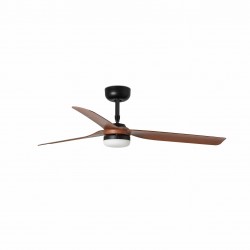 Ventilador de techo negro/madera oscura con motor DC PUNT LED 33817-21 - FARO ILUMINACION