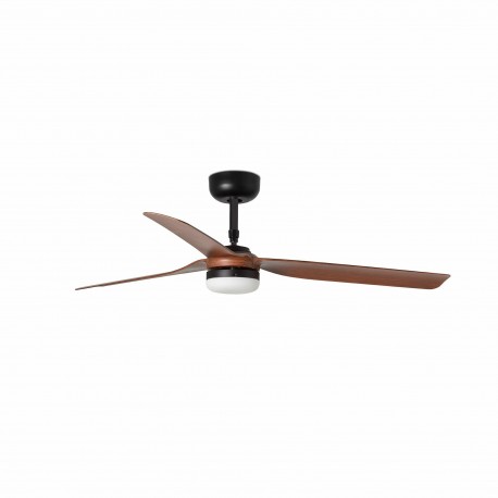 Ventilador de techo negro/madera oscura con motor DC PUNT LED 33817-21 - FARO ILUMINACION