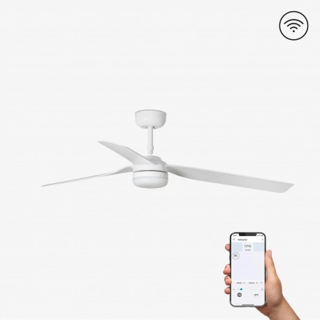 Ventilador de techo blanco con motor DC SMART PUNT LED 33814WP-20 - FARO ILUMINACION
