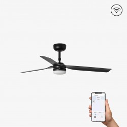 Ventilador de techo negro con motor DC SMART PUNT LED 33815WP-21 - FARO ILUMINACION