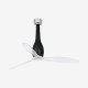 Ventilador de techo negro mate/transparente con motor DC ETERFAN 32003 - FARO ILUMINACION