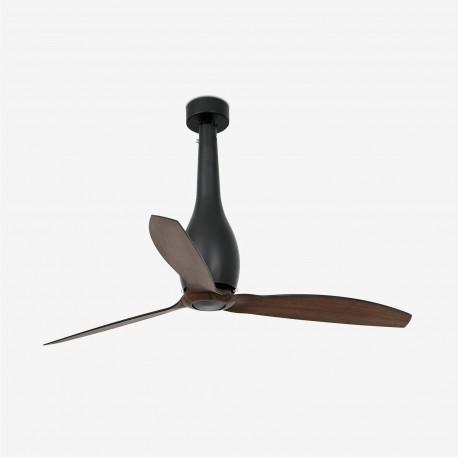 Ventilador de techo negro mate/madera con motor DC ETERFAN 32004 32004 - FARO ILUMINACION
