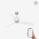 Ventilador de techo blanco brillo/transparente con motor DC SMART MINI ETERFAN 32020WP - FARO ILUMINACION