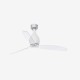 Ventilador de techo blanco mate/transparente con motor DC MINI ETERFAN 32025 - FARO ILUMINACION