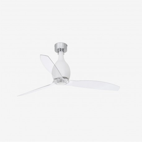 Ventilador de techo blanco mate/transparente con motor DC MINI ETERFAN 32025 - FARO ILUMINACION