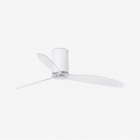 Ventilador de techo blanco mate/transparente con motor DC MINI TUBE FAN 32039 - FARO ILUMINACION