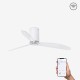 Ventilador de techo blanco mate/transparente con motor DC SMART MINI TUBE FAN 32039WP - FARO ILUMINACION