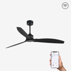 Ventilador de techo negro mate con motor DC SMART JUST FAN 32100WP - FARO ILUMINACION
