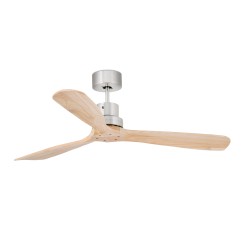 Ventilador de techo ni­quel mate/pino LANTAU 33373 - FARO ILUMINACION