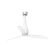 Ventilador de techo blanco brillo/transparente con motor DC ETERFAN 32000 - FARO ILUMINACION