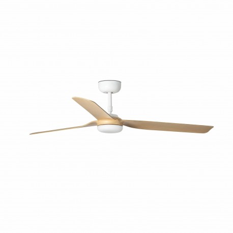 Ventilador de techo blanco/madera clara con motor DC SMART PUNT 33816WP - FARO ILUMINACION