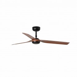 Ventilador de techo negro/madera oscura con motor DC SMART PUNT 33817WP - FARO ILUMINACION