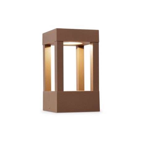 AGRA LED Lampara baliza marron oxido luz calida h.200mm 70756 - FARO ILUMINACION