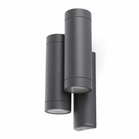 STEPS Lampara aplique gris oscuro doble 75503 - FARO ILUMINACION