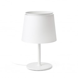 SAVOY Lampara sobremesa blanca/blanca 20304-82 - FARO ILUMINACION
