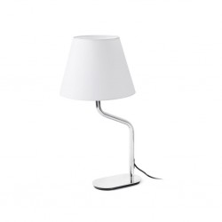 ETERNA Lampara sobremesa cromo/blanca 24008-13 - FARO ILUMINACION