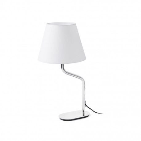 ETERNA Lampara sobremesa cromo/blanca 24008-13 - FARO ILUMINACION