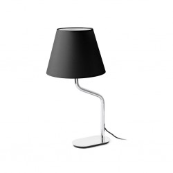 ETERNA Lampara sobremesa cromo/negra 24008-15 - FARO ILUMINACION