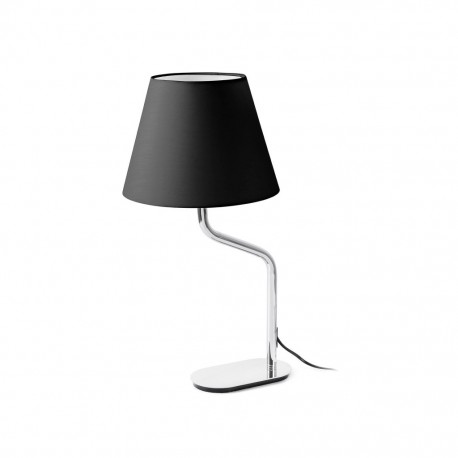 ETERNA Lampara sobremesa cromo/negra 24008-15 - FARO ILUMINACION