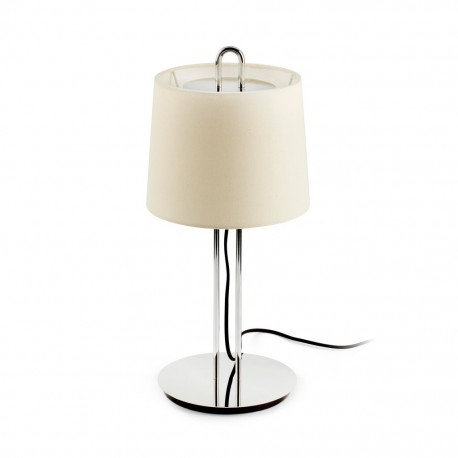 MONTREAL Lampara sobremesa cromo/beige 24035-05 - FARO ILUMINACION