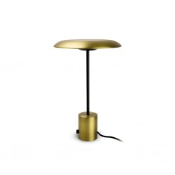 HOSHI LED Lampara sobremesa oro satinado y negro 28387 - FARO ILUMINACION