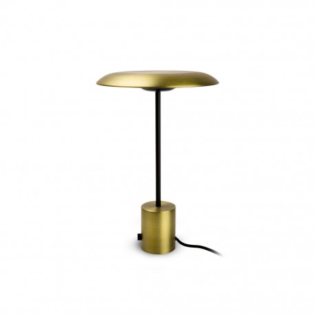 HOSHI LED Lampara sobremesa oro satinado y negro 28387 - FARO ILUMINACION