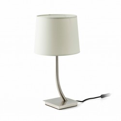 REM Lampara sobremesa niquel mate/blanca 29568 - FARO ILUMINACION