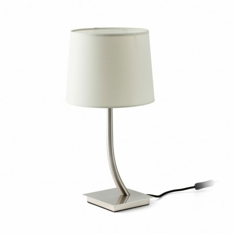 REM Lampara sobremesa niquel mate/blanca 29568 - FARO ILUMINACION