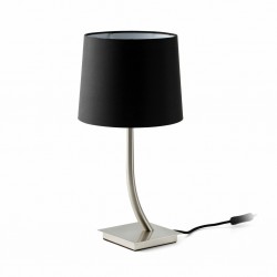 REM Lampara sobremesa niquel mate/negra 29684-06 - FARO ILUMINACION