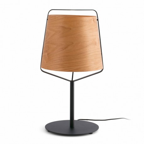 STOOD Lampara sobremesa negro y madera 29846 - FARO ILUMINACION