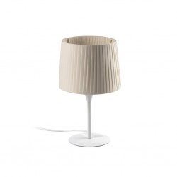 SAMBA Lampara mini sobremesa blanca/encintada beige 64316-35 - FARO ILUMINACION