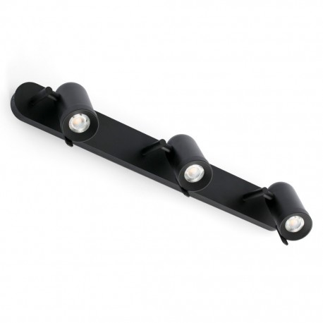 ORLEANS Lampara aplique negro 3L 43527 - FARO ILUMINACION
