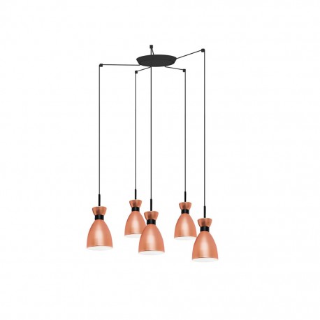RETRO Lampara colgante cobre 5L 20046-5L - FARO ILUMINACION