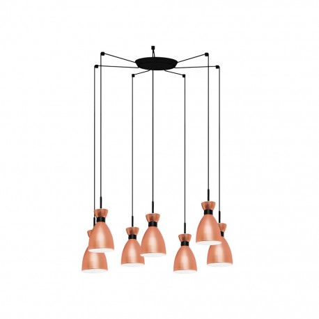 RETRO Lampara colgante cobre 7L 20046-7L - FARO ILUMINACION