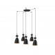 RETRO Lampara colgante negro y cobre 5L 20050-5L - FARO ILUMINACION