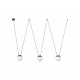MINE SPACE Colgante gris 3L 28376-3L - FARO ILUMINACION