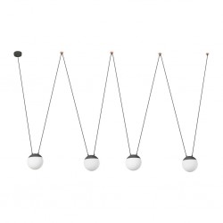 MINE SPACE Colgante gris 4L 28376-4L - FARO ILUMINACION