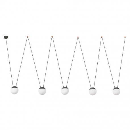 MINE SPACE Colgante gris 5L 28376-5L - FARO ILUMINACION