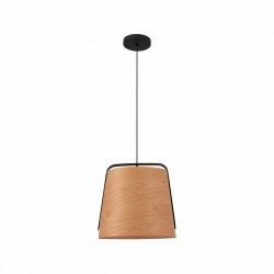 STOOD Lampara colgante negro y madera 29848 - FARO ILUMINACION