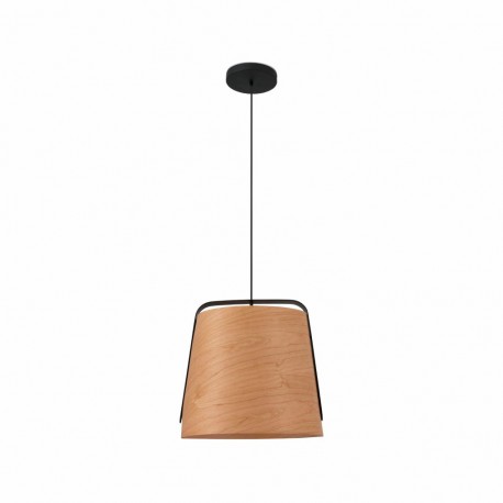 STOOD Lampara colgante negro y madera 29848 - FARO ILUMINACION